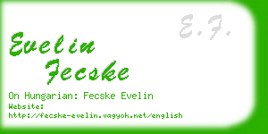 evelin fecske business card